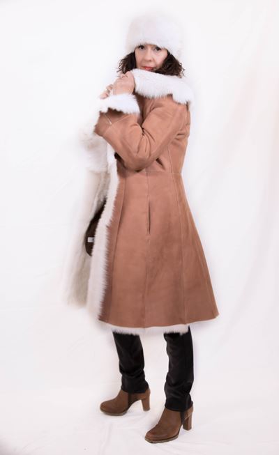 manteau shearling femme