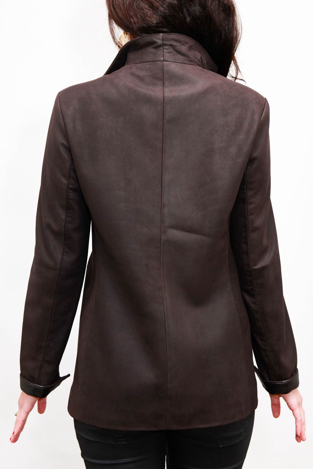 Blazer Homme En Cuir D'agneau Véritable BXCZEDW - Coupe Droite, 2 Boutons, Poches - M à 7XL - Nettoyage à Sec