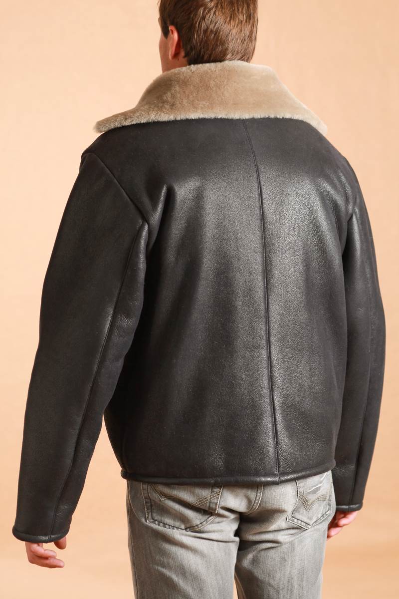 Veste Vintage En Véritable Peau De Mouton - Couleur Marron, Pour Femme, Occasion En Très Bon état