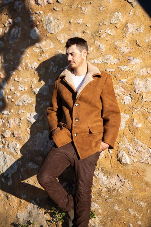 manteau homme en peau