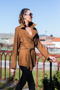 Veste En Cuir D'agneau Femme Knoles & Carter - Couleur Marron - Taille SP (Petite) - Neuf Avec étiquettes