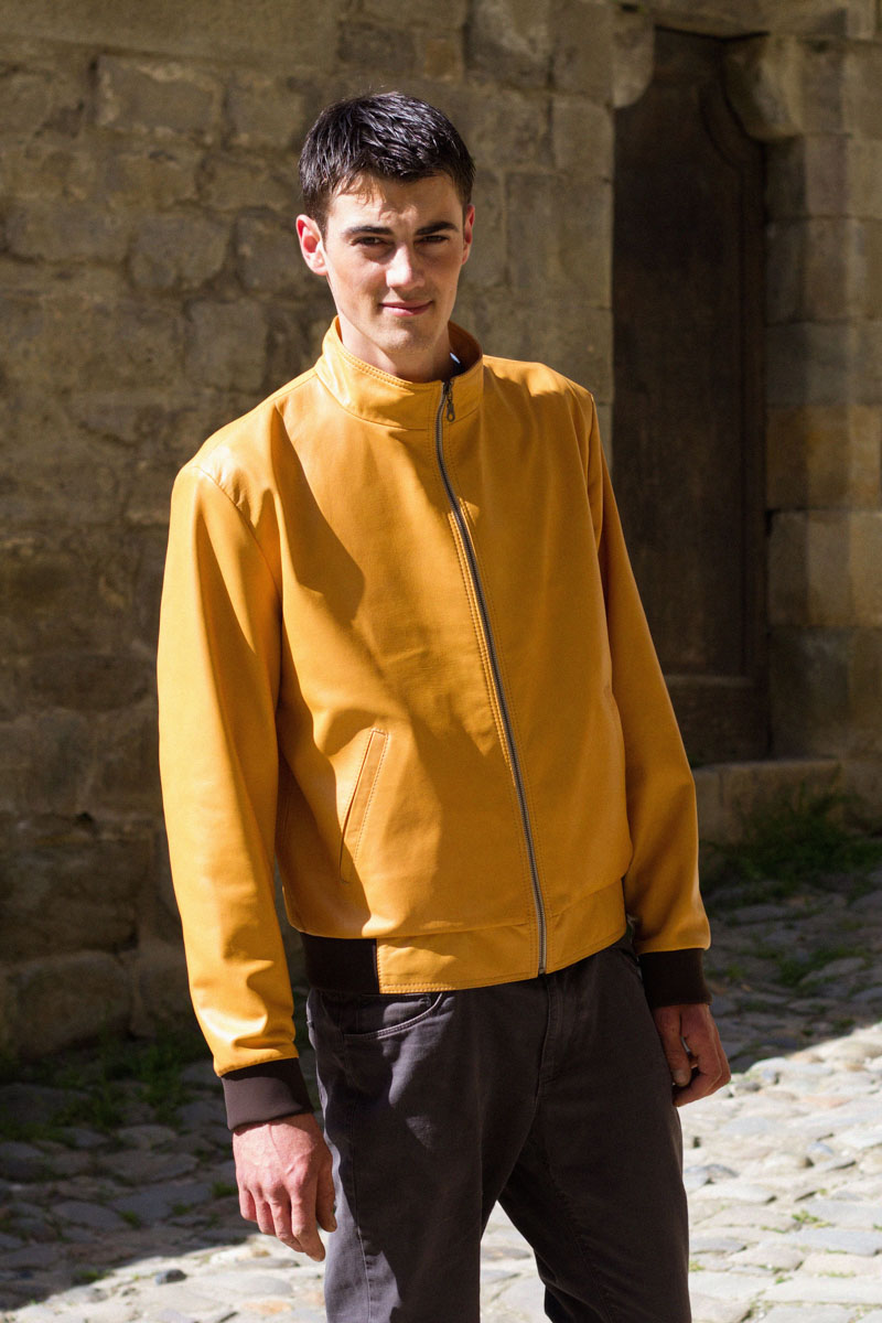 'LUIS' Blouson homme en Cuir Agneau v?�ritable - Fabrication Fran?�aise - Made in France