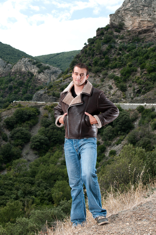 Blouson Perfecto Cuir Mouton Retourné Taille 2 - Noir, Occasion Très Bon état