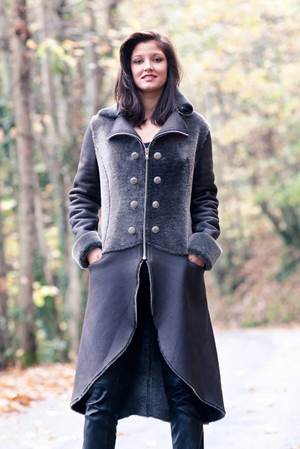 Manteau agneau sales retourné homme