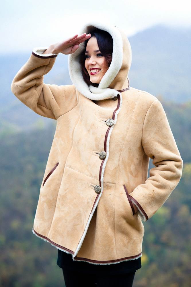 Manteau Peau Lainée Mouton Retourne De Mouton Retourné Veste Peau