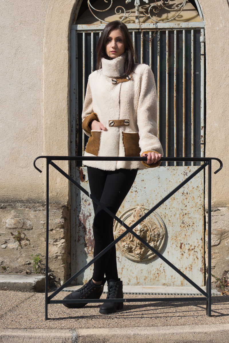 'HELMA Court Reversible' Veste femme en Peau de mouton ...